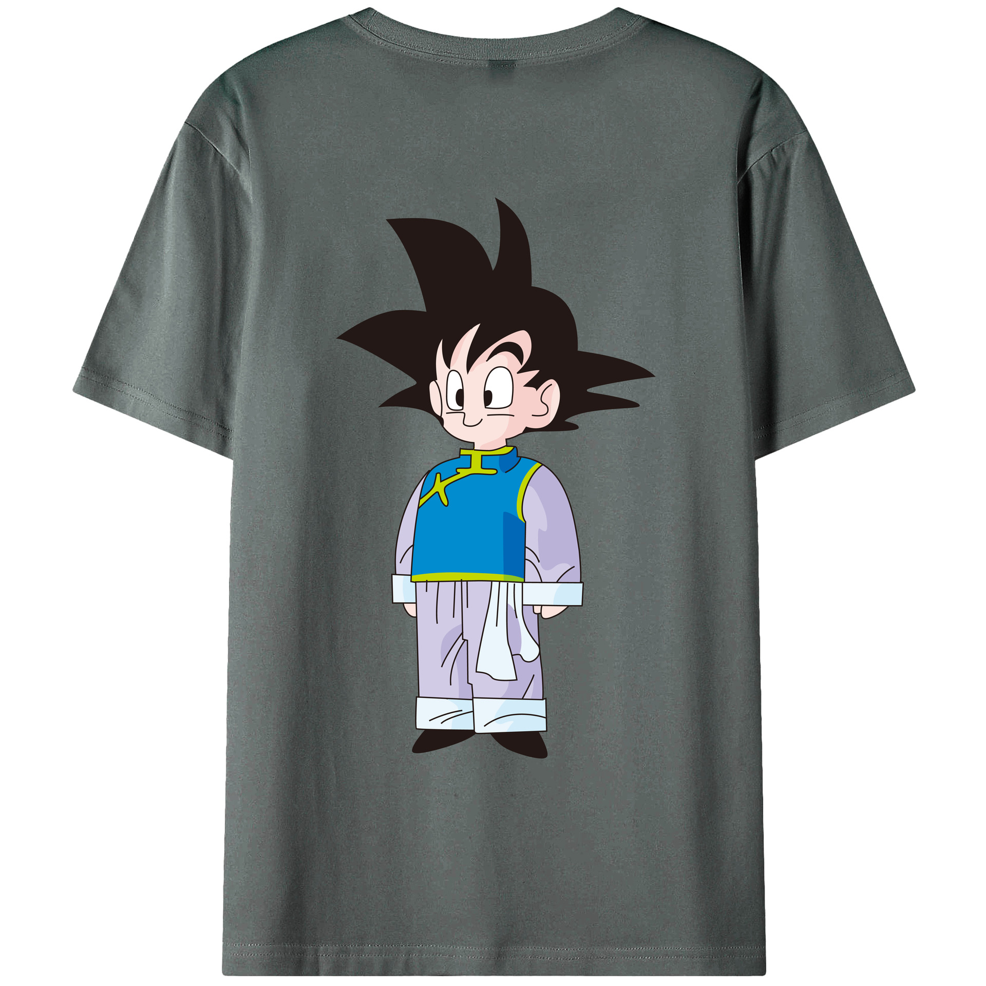 （画像用） ドラゴンボール 孫悟空（そん ごくう）Son Goku カカロット DRAGON BALL Kakarotto 綿100％ メンズ半袖Tシャツ（バックプリント） 通気性